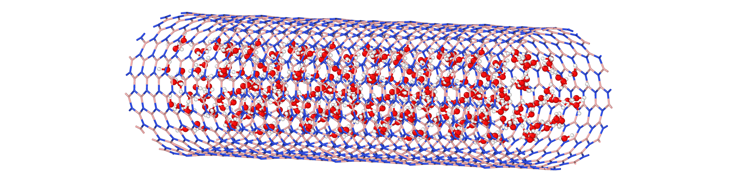 Water inside boron-nitride nanotube